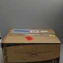 ZMISHIBO 42 Inch Ceiling Fan with Light, App&Remote Control, Flush Mount Low Profile, Dimmable 20W LED Light, Quiet Reversible Motor for Bedroom, Living Room, Apartment, Black