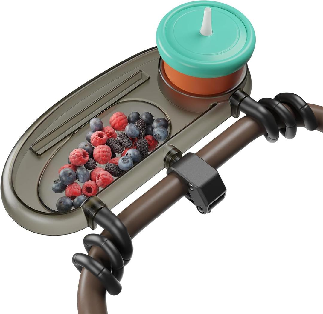 Mamazing Universal Stroller Snack Tray with Cup Holder and Phone Holder, 3-in-1 Stroller Accessory Compatible for UPPAbaby, Baby Jogger, Nuna, Baby Toddler Disneyland Essentials Stroller Accessories