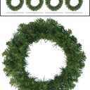 Small Christmas Pine Wreaths 12 Inches Diameter Each - Set of 4 - Artificial Faux Pine Wreaths for Windows, Doors and Holiday Displays