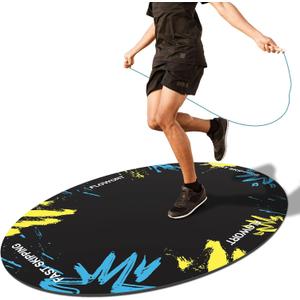 Jump Rope Mat, 48"x36" (5mm)
Large Rubber Exercise Mat Workout Mats for Home Gym Flooring Non-Slip Oval Design for Floor & Rope Protection