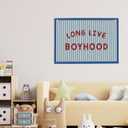 Long Live Boyhood Boys Room Playroom Wall Decor Vintage Sports Decor for Nursery Playroom Kids Bedroom Dorm Toddler Decorations 22x28 Inch