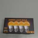 Amber Sleep Light Bulbs, Blue Light Blocking, A15 3W(25 Watt Equivalent) Dim Light Bulbs for Lamp, 1800K Warm Light Bulb, E26 for Healthy Sleep, Bedroom, Kids Room, 4 Pack