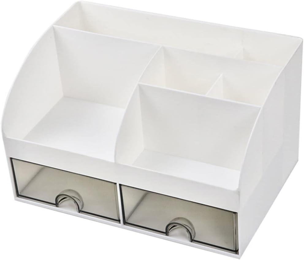 Alipis Transparent Drawer Type Storage Box Indoor Organizer for Stationery Craft Supplies Accessories Easy to Clean and Use for Office Bedroom Bathroom Storage, White 