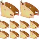 10 Pack E-Track Wood Beam Socket Fittings, Zinc-Coated Steel Shelf Brackets for 2x4 2x6 Lumber, E-Track Accessories for Cargo Trailer Storage & Load Support