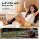 Ankle Brace for Men & Women [X-Shaped Compression & Breathable Mesh] Adjustable Ankle Compression Sleeve With 2 Gel Pads,Ankle wrap for Plantar Fasciitis Relief, Achilles Tendonitis, Swelling, Pain Relief & Injury Recover (Small, Black)