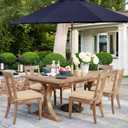 HARBOREST Outdoor Chair Cushions Set of 6, Water Resistant Patio Chair Cushions with Ties, Outdoor Seat Cushions for Patio Furniture, 17"x16"x2", Beige