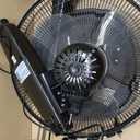 Amazon Basics 16" Pedestal Fan with Remote for Bedroom, Living Room, Office, Adjustable Height, Dual-Layered Blades, 3 Speeds, 3 Modes, Timer, Tilt Head, 60W, Black