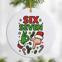 Santa Says 67 Christmas Ornament 2025 | 6 7 Ornaments | Funny 67 Meme Ornament | Funny Christmas Ornament | Gen Z Ornaments | Gen Alpha Gift | Teen Boy Gift