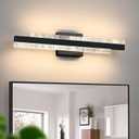 Modern Bathroom Vanity Light: Matte Black 24 inch 28W Dimmable LED Bath Bar Light Fixtures Over Mirror - Wall Sconce Picture Lights for Paintings Cabinets Bedroom 3000k