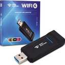 WiFi 6 AX1800 2T2R, USB 3.0 Chipset: RTL8832AU, WiFi Dongle Adapter | 802.11ax Gigabit Wireless Network Card Adapter | 5GHz/2.4GHz | WPA3 Network Security | Windows 7/10/11