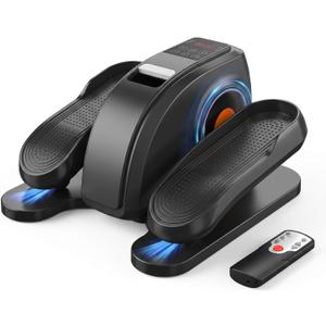 NEWBULIG Under Desk Elliptical Machine, Electric Seated Pedal Ellipse Leg Exerciser with Remote Control, 12 Adjustable Speeds, Forward & Reverse, Mini Ellipse Leg Trainer for Home & Office
