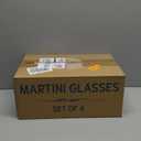 Unique Martini Glasses, 8 oz Vintage Art Deco Coupe Glasses, Set of 4 Classic Cocktail Glasses, Elegant Hand Blown Crystal Manhattan Goblet for Bar, Martini, Cosmopolitan, Gimlet, Pisco Sour