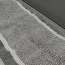 Bathroom Rug and Toilet Rug U-Shaped, Bath Rug Size 57x20 and U-Shaped 24x20 in Grey, 2 Item Bundle