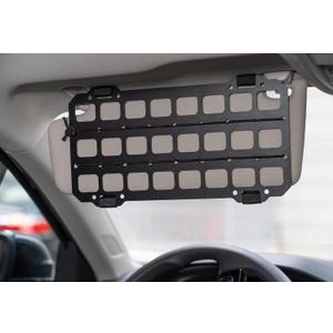 TACNEX Car Sun Visor Organizer Vehicle Rigid MOLLE Panel Tactical Gear Rack EDC Pouch Tool Holster Bag Holder Visor Cover Truck Equipment Mount Plate Modular Storage Shelf Auto Accessories