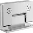 Polished Chrome 90 Degree Glass Shower Door Hinges, Heavy Duty Stainless Steel, 1 PCS, Fits 1/4" to 1/2" Glass, 55 lbs Capacity