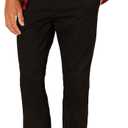 Amazon Essentials Men's Slim-Fit Wrinkle-Resistant Flat-Front Chino Pant, Black, 36W x 34L