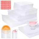 540Pcs Dish Packing Supplies for Moving, 270 Cushion Foam Wrap Pouches & Sheets 4 Sizes (16x12", 12x12", 12x7.8", 7.8x7.8") with 70 Fragile Stickers Plate Packing Sleeves for Fragile Shipping Storage