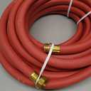 Continental Premium Garden Red Heavy Duty Hot Water Garden Hose, 5/8in Inside Diameter x 50ft Length, Male x Female Garden Hose Thread