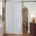 jinchan Blue and White Striped Curtain for Bedroom 100 Inch Extra Wide Sliding Glass Door Room Divider Curtain 96 Inch Length Privacy Light Filtering Pinstripe Bedroom Window Treatment Drape 1 Panel