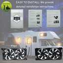 𝐔𝐩𝐠𝐫𝐚𝐝𝐞 RV Fridge Vent Fan, 5.5 Inch Rv Fridge Fan, 12V RV Fridge Ventilation Cooling Fan, Manual and Automatic Modes, Fridge Fast Cooling Fans, Speed Controller