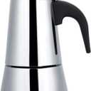 Stovetop Espresso Maker, 2/4/6/9 Cups Portable Stainless Steel Moka Pot, Italian Coffee Maker for Gas, Stovetop, Induction Cookers(300ml)