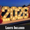 2026 Graduation Decorations - 2.3FT Large PRE-CUT 2026 Marquee Light Up Numbers Kit - Mosaic Foam Board Sign - Class of 2026 Party Supplies Decor for Kindergarten Preschool High School Christmas Wedding Prom