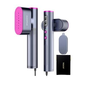 Jack ＆ Rose Travel Steamer for Clothes,100-220V Portable Iron,15s Heat Up,Steamer ＆ Iron 2 In 1, Travel Size,Large Ceramic Heat Panel,for Global and Europe