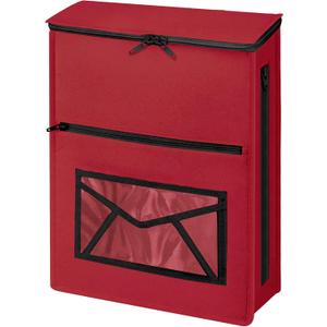 Mail Slot Catcher Bag, Indoor Mail Catcher Felt Made, High Capacity Mail Slot Cover, Space Saving, Self-Adhesive, Red Mail Bag, Home Hardware Accessories