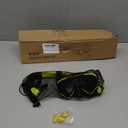 Kids Snorkel Set Dry Top Snorkeling Gear for Kids Youth Boys Girls Junior Age 5-15,Tempered Glass Swimming Diving Mask and Snorkel Set 180 Degree Panoramic View