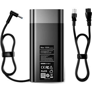 150W AC Laptop Charger Compatible with HP ZBook Studio 15 16 17 G5-G8, ZBook 15 16 17 G5-G9, OMEN 15 17 Fury 15 17 Pavilion Gaming 15 17, 15u G3, 15v x360 G5 Power Cord