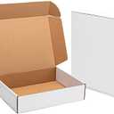 Timirog Shipping Boxes 13x10x3 Inches 18 Pack White Corrugated Cardboard Mailing Box for Small Business, Tab Locking Literature Mailer Packaging Supplies for Packing Book Gifts Craft