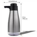 AIKE 15fl.oz Stainless Steel Liquid Soap Dispenser for Dish and Hand Soap