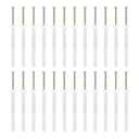 1/4" x 3" (D x L) Mushroom Nail Drive Anchors - Count of 100- Good for Furniture Installation - Steel Zinc Nail Nylon Drywall Rivets - White
