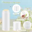 Teenyyou 50 Pcs 60ml/2oz Empty Deodorant Containers Twist Up Plastic Filling Bottle Refillable Deodorant Holder Tube for Homemade DIY Lipstick Sunscreen Balm Lotion Bar (White)