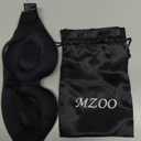 MZOO Sleep Eye Mask for Side Sleeper Men Women, Zero Eye Pressure 3D Sleeping Mask, Light Blocking Patented Design Night Blindfold, Soft Eye Shade Cover for Travel, Black