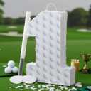 Gemscream Golf Number 1 Piata with Stick Blindfold and Confetti Golf Birthday Decorations Sports Themed Piata 1st Birthday Party Supplies