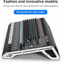 W IN-MIX DX16 Professional DJ Audio Mixer 16 Channel with 99 DSP Effects,7-band EQ,Independent 48V Phantom Power&Mute Button,Bluetooth Function,USB Interface Recording For Studio & Stage