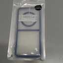 New Upgrade For Samsung Galaxy Z Flip 7 Case,Z Flip 7 Case [Built-in Screen Protector] [Compatible with MagSafe] Transparent Shockproof Magnetic Clear Back Slim Fit Protective Rugged Phone Cover-Blue