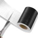 3x590 Inch Metallic Wallpaper Border Peel and Stick Black Metallic Wallpaper Border Self Adhesive Brushed Wall Trim Black Mirror Frame Sticker Stainless Mirror Frame for Bathroom Waterproof