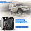 WOLFSTORM LED Tail Lights Fit for 2018-2025 Jeep Wrangler JL/JLU, 2021-2025 Jeep Wrangler 4XE Plugin with Dynamic Running Turn Lights Design LED Tail Light Assembly(Smoked Lens)