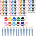  Mini Acrylic Paint Set, 12 Colors Washable Paint Strips for Kids & Adults - Includes, 280 PCS kids Paint Kits for Easter Eggs, Birthday, Classroom Party