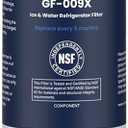 GLACIER FRESH Replacement for RPWFE, RPWF (Built-in CHIP) Refrigerator Water Filter, Compatible with GFE28GYNFS, GFE28GELDS, PFE28KELDS, PFE28KYNFS, GFD28GELDS, PWE23KELDS, PWE23KMKES, 1 Pack