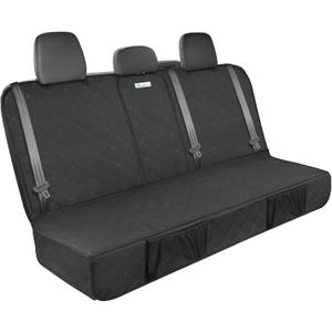 ALLANSING Upgraded 900D Heavy Duty Dog Back Bench Seat Cover, Car Seat Protector, Fits Full Size Trucks, 3 Seatbelts & Armrest Compatible, Waterproof Nonslip Pet Backseat Cover for Dogs & Kids