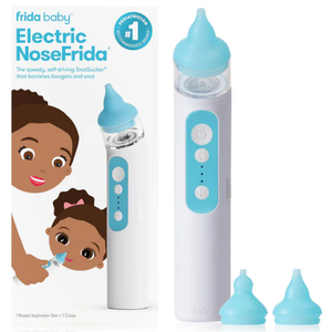 Frida Baby Electric NoseFrida Nasal Aspirator for Baby, Nose Sucker for Baby & Toddler, Upgraded Nasal Aspirator for Congestion + Allergy Relief with 3 Suction Levels, 2 Silicone Tips, USB
