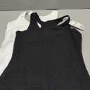 V FOR CITY Shelf Bra Tank Tops for Women Workout Yoga Cami Shirts Cotton Undershirt Pack of 2 Black/White M