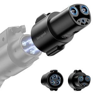 FOCSPROD J1772 to Tesla Charger Adapter, Max 80A 250V Fast Charging Only for Tesla Model 3/Y/X/S/Cybertruck Charging Adapter, Compatible with SAE J1772 EV Charge to Tesla Adapter
