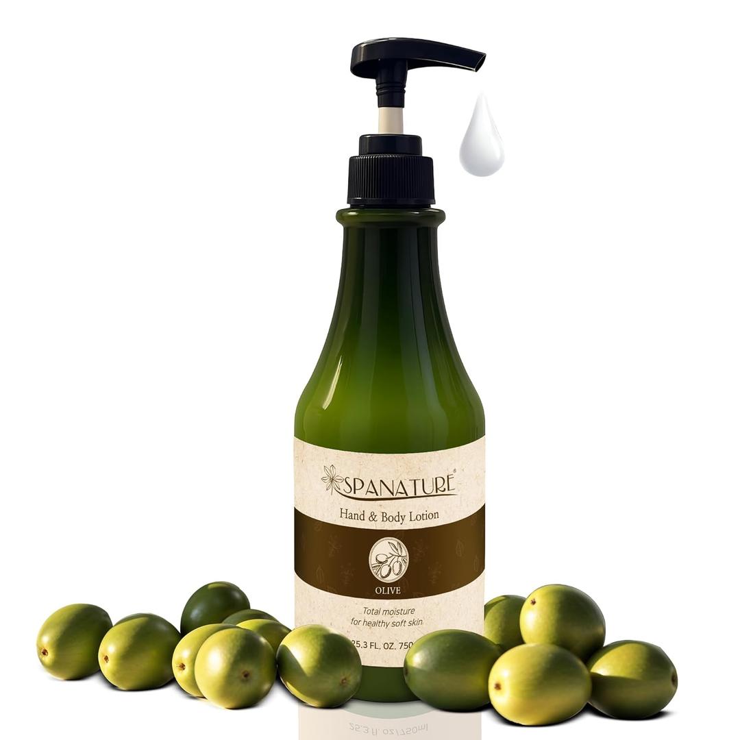 Spanature Premium Olive Body Lotion |Greek Olive Oil Body Lotion for Women |Natural Healing, Restoring and Nourishing the Skin - 750ml/25oz with Pump, Made in Korea