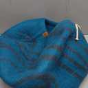 MEOWFIA Cat Cave  Premium Felt Cat Bed for Indoor Cats, Handmade 100% Merino Wool (Aquamarine, Large)