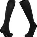 IZUS Summer Sport Compression Socks Spring Knee High Sport Athletic Socks for Adult Teens Soccer Softball Baseball Football (Black)