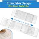 Expandable Bathtub Tray,Clear Plastic Anti-Slip Bath Tub Shelf Caddy Tray,Luxury Bathtub & Bathroom Accessories for Relaxing Spa,Suitable for bathtubs with an Internal Width of up to 29.5 inch